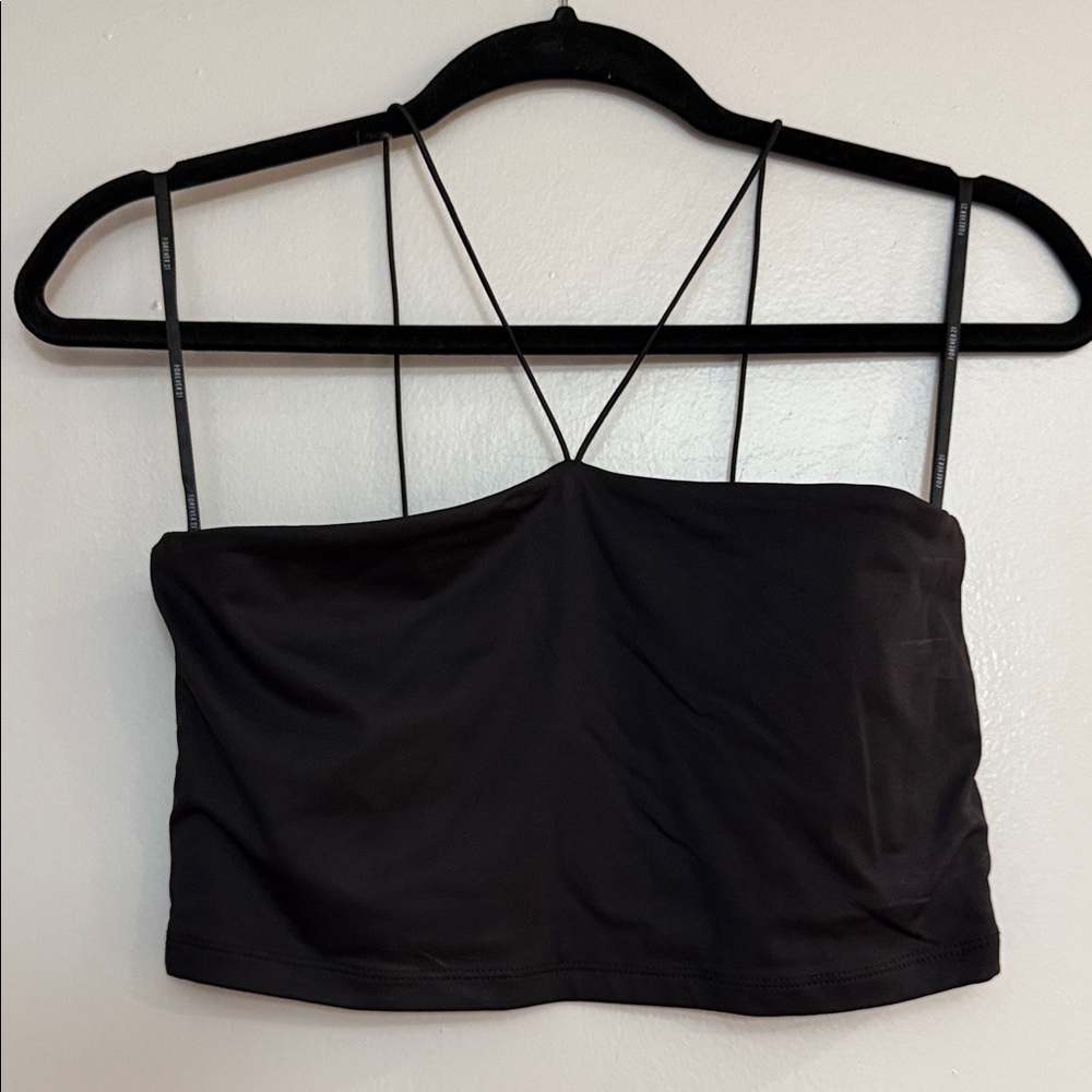 Forever 21 Black Strappy Crop Top